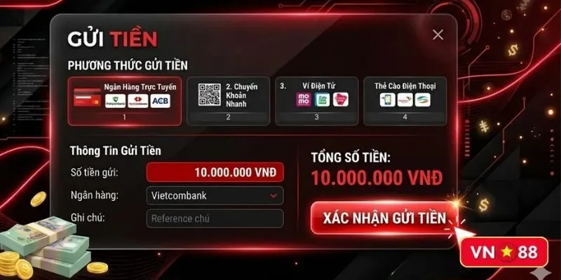 Cách nạp tiền VN88 Cách nạp tiền VN88